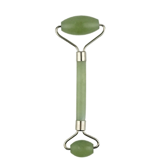 2 in 1 Green Roller and Gua Sha Tools Set by Natural Jade Scraper Massager  Eye Face Neck Thin Lift Relax Slimming Tools